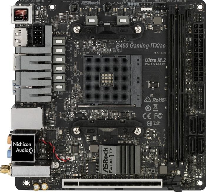 ASRock Fatal1ty B450 Gaming ITX-ac single