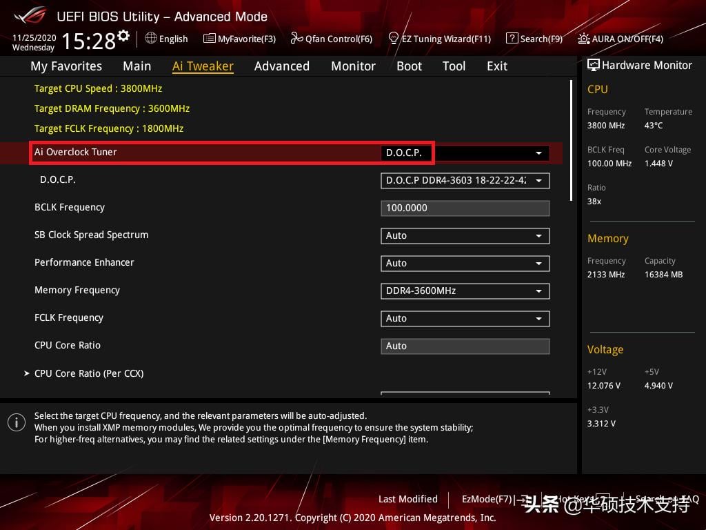 DOCP in Bios