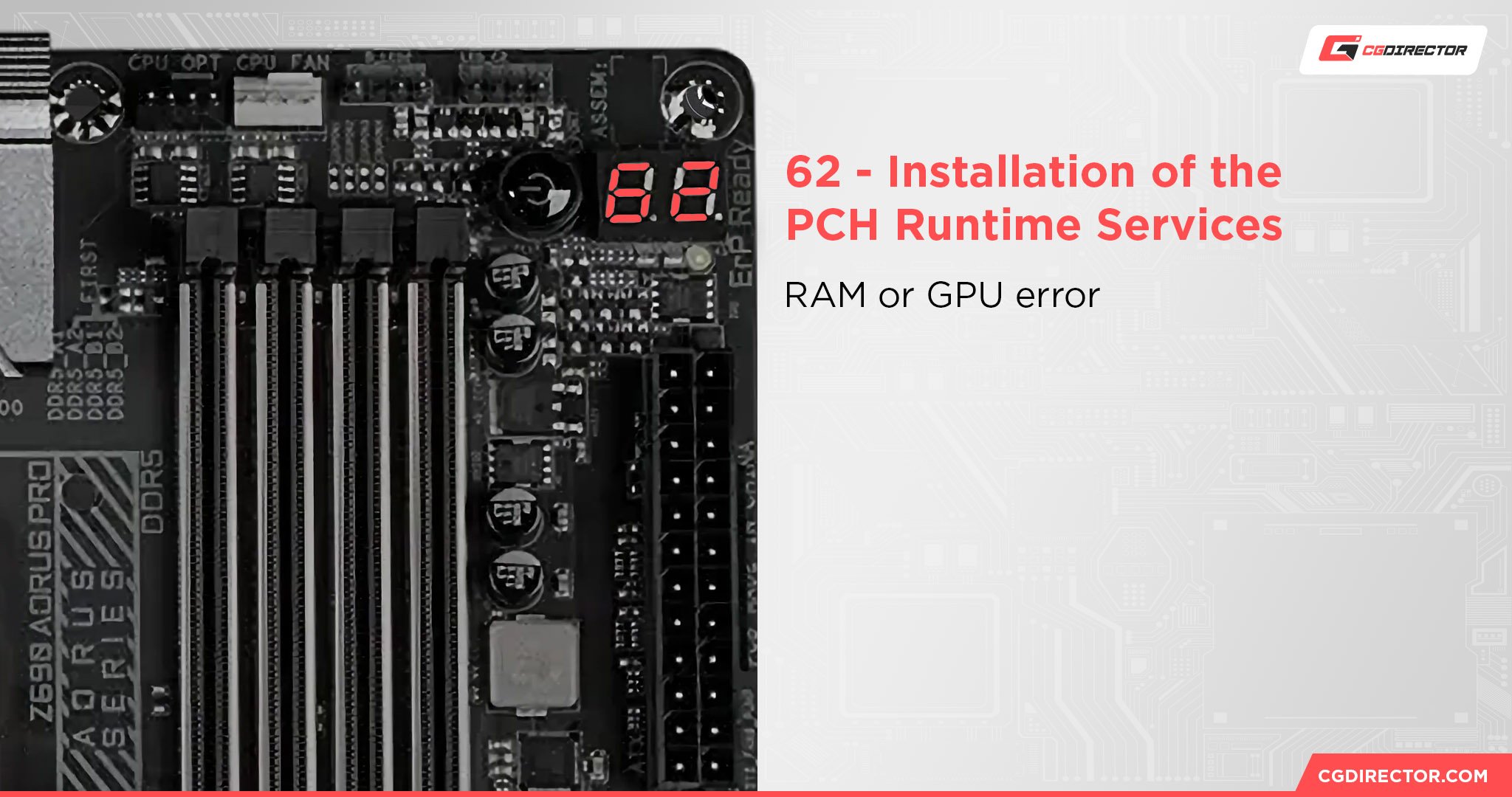 Gigabyte LED 62 - Installation of the PCH Runtime Services