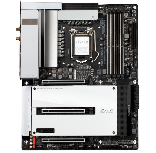 Gigabyte Z590 Vision D Motherboard flat