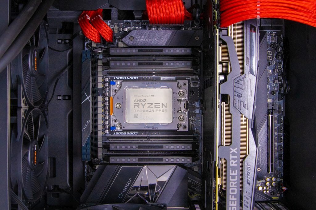 Threadripper 3990X Review System inside look