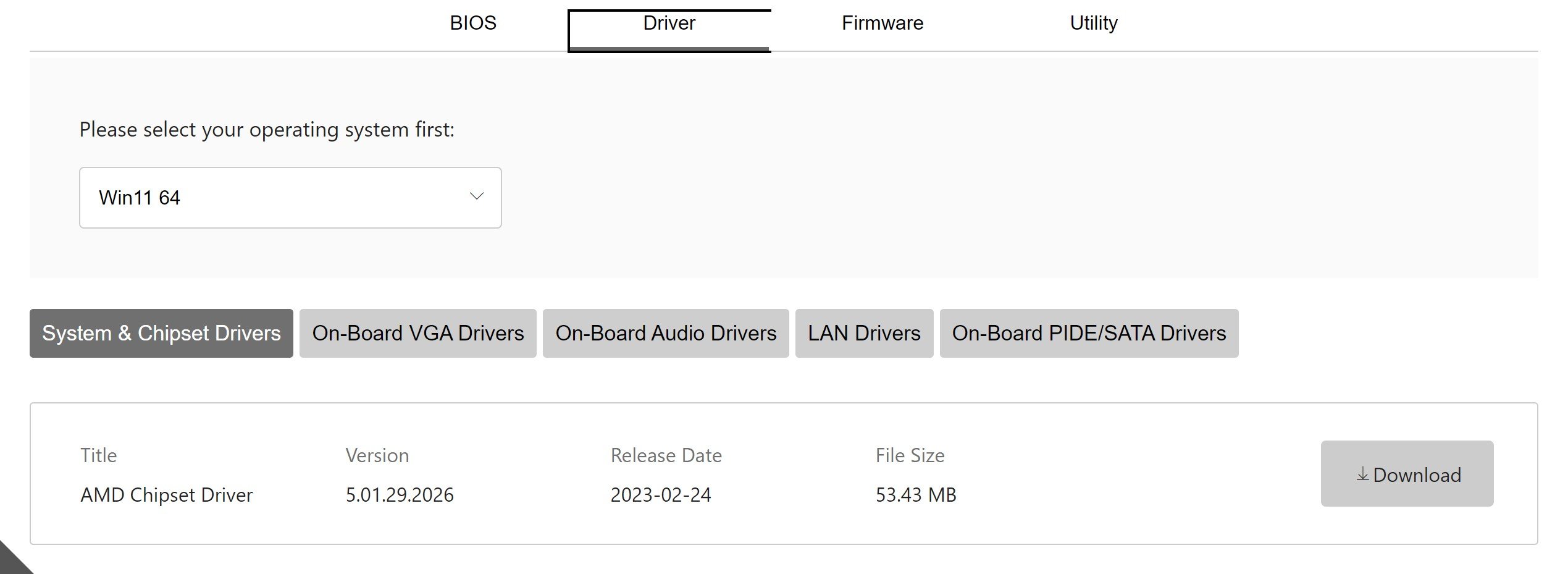 Latest MSI Drivers