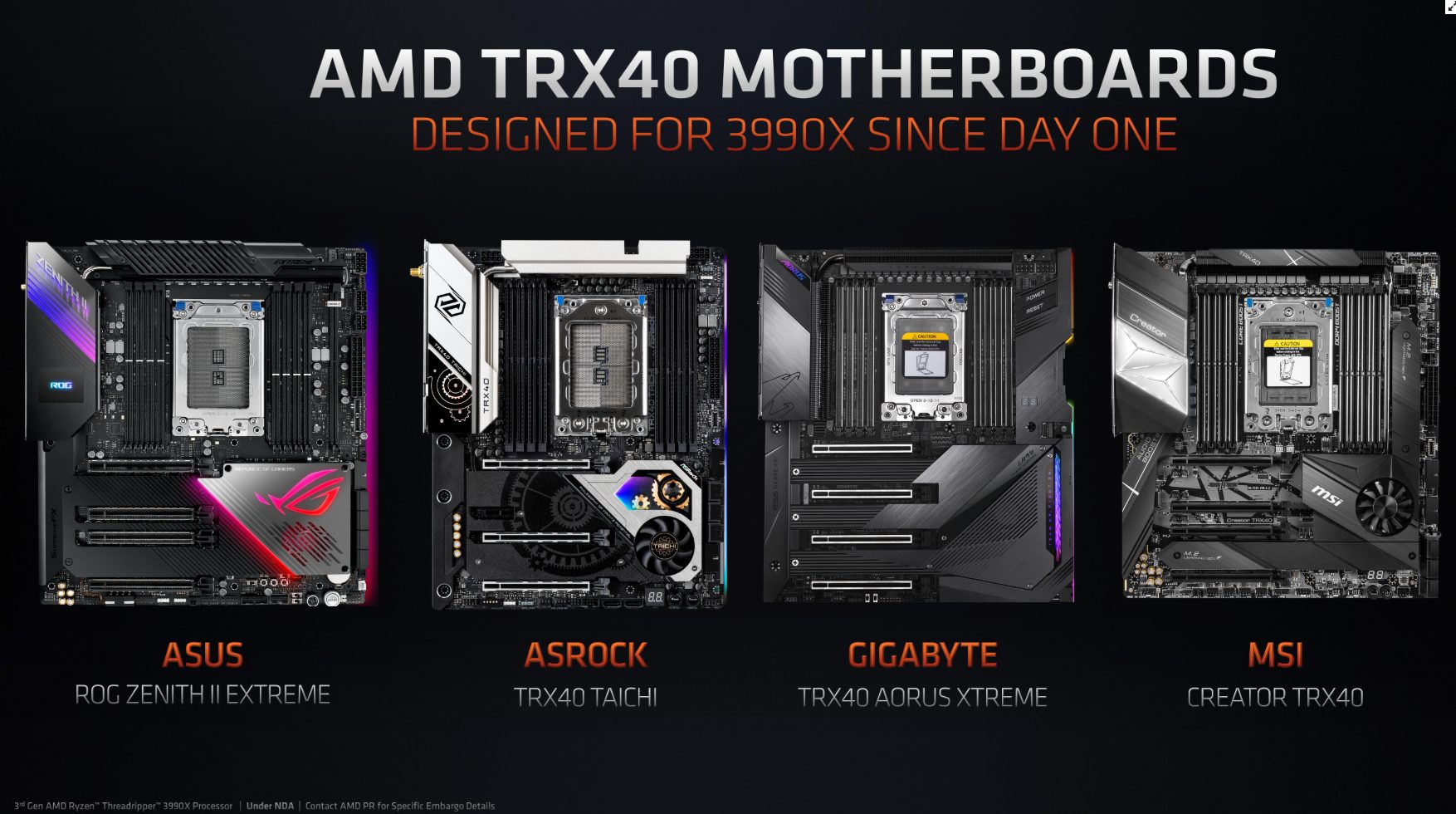 3990X-Ready TRX40 Motherboards Line-Up